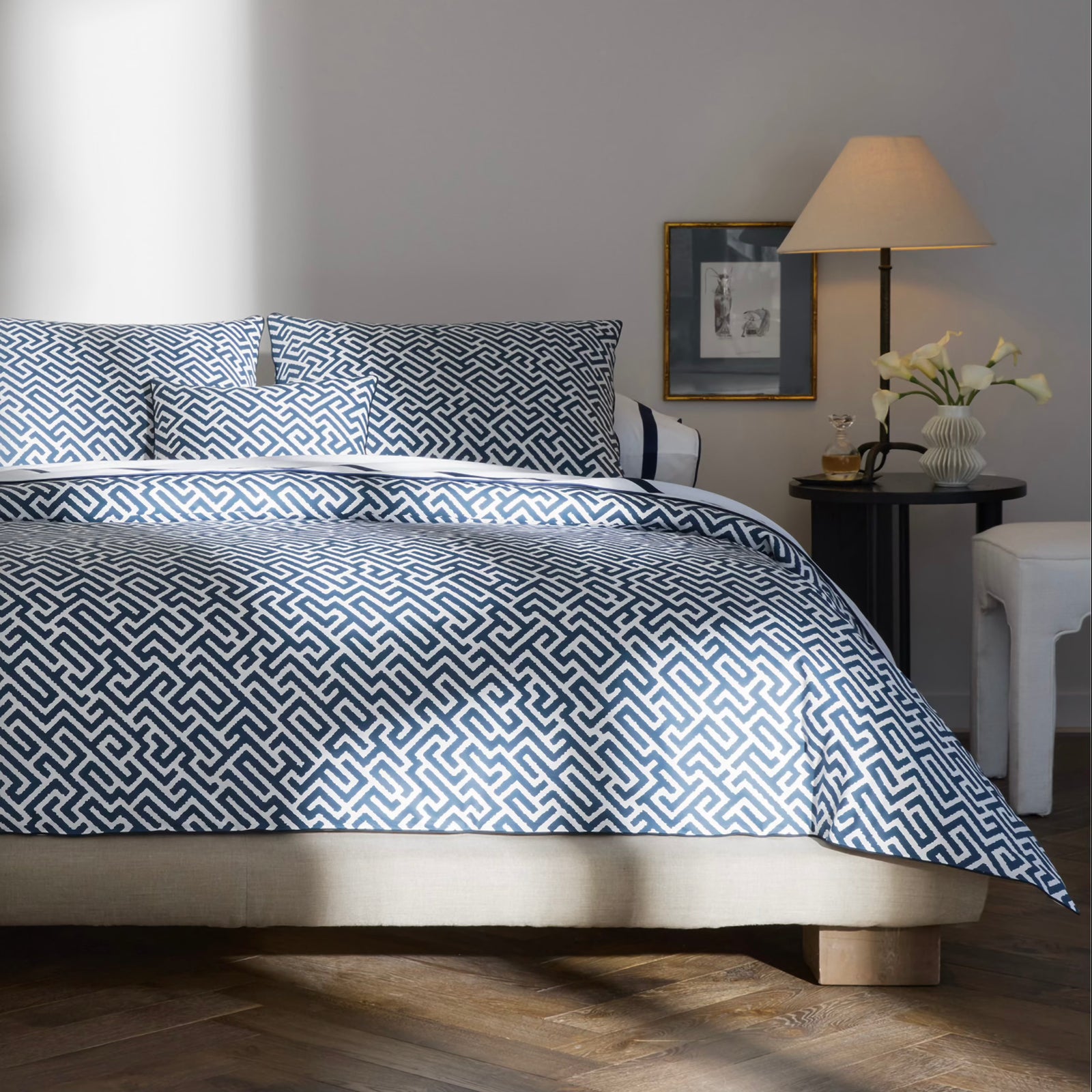 Matouk Schumacher Gabriel Bedding in Indigo