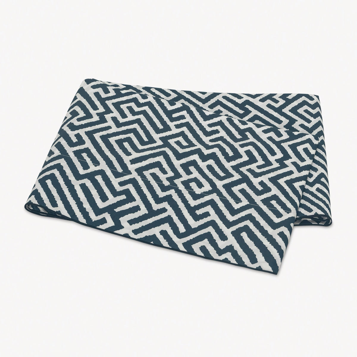 Flat Sheet of Matouk Schumacher Gabriel Bedding in Indigo