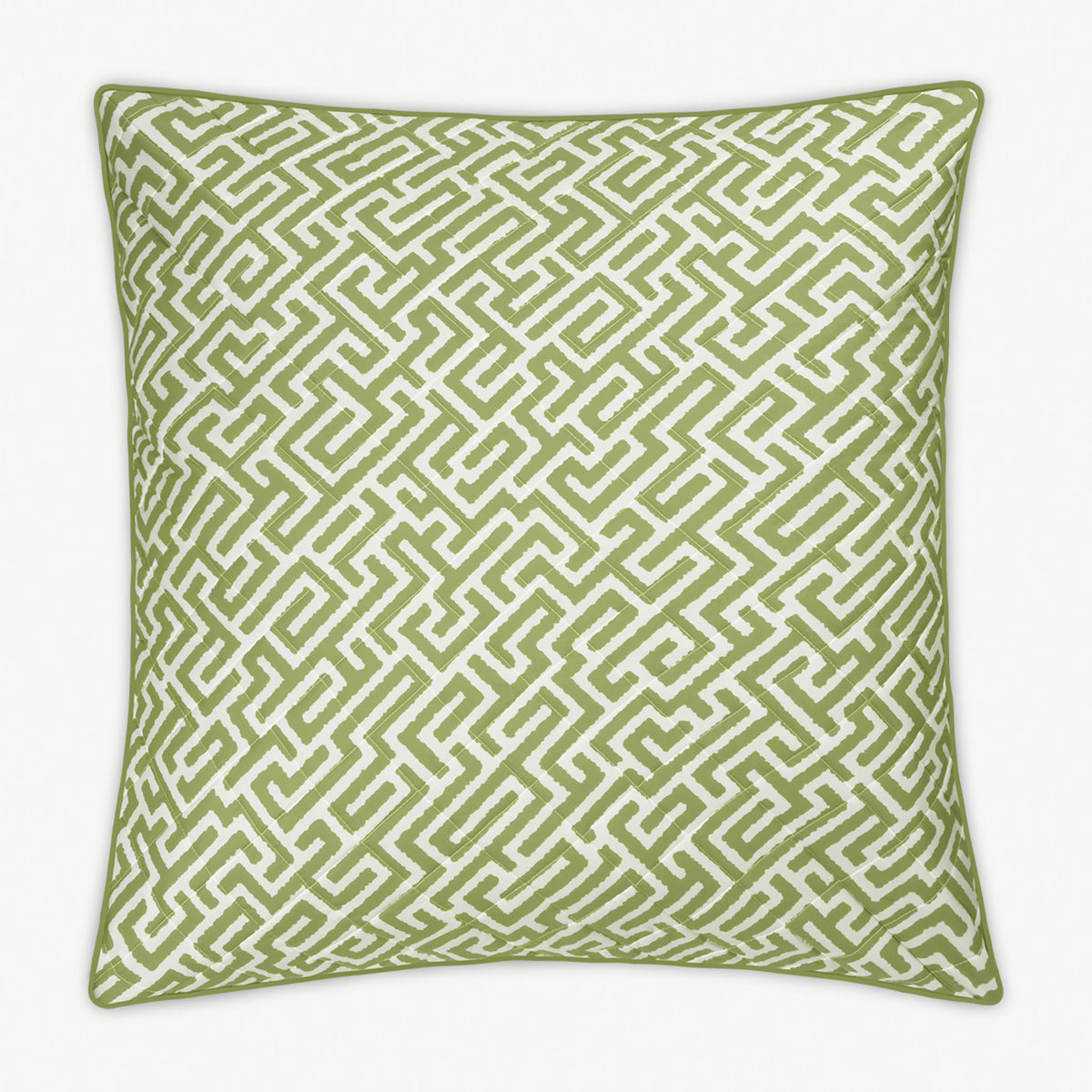 Quilted Euro Sham of Matouk Schumacher Gabriel Bedding in Grass