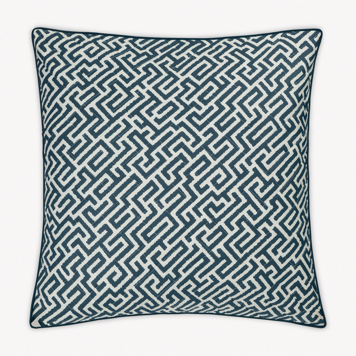 Quilted Euro Sham of Matouk Schumacher Gabriel Bedding in Indigo