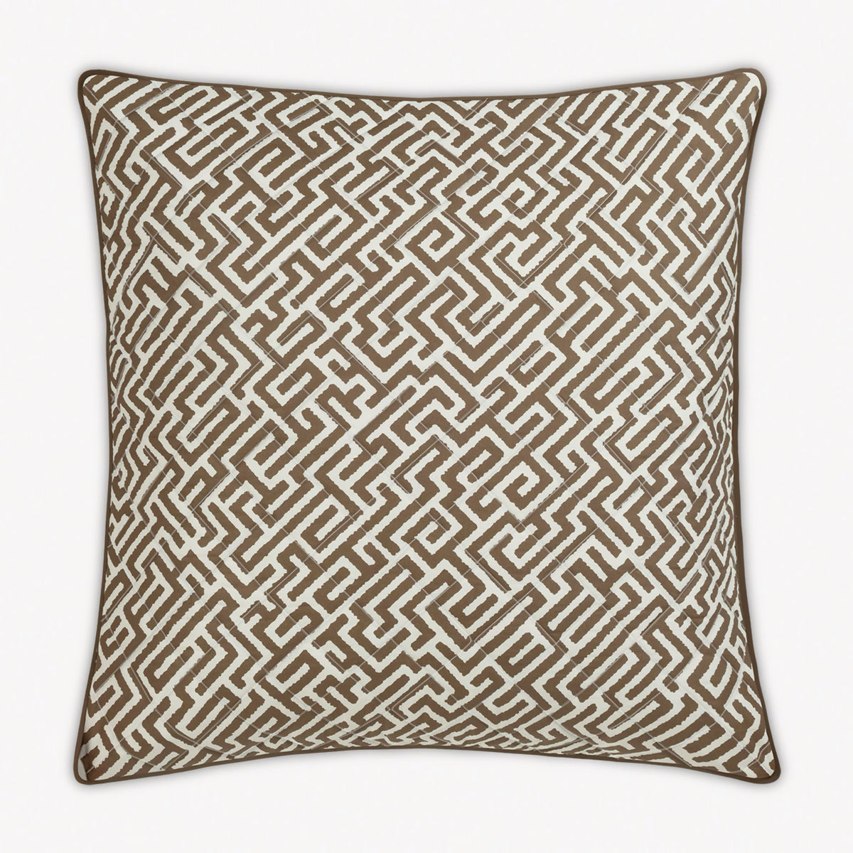 Quilted Euro Sham of Matouk Schumacher Gabriel Bedding in Mocha