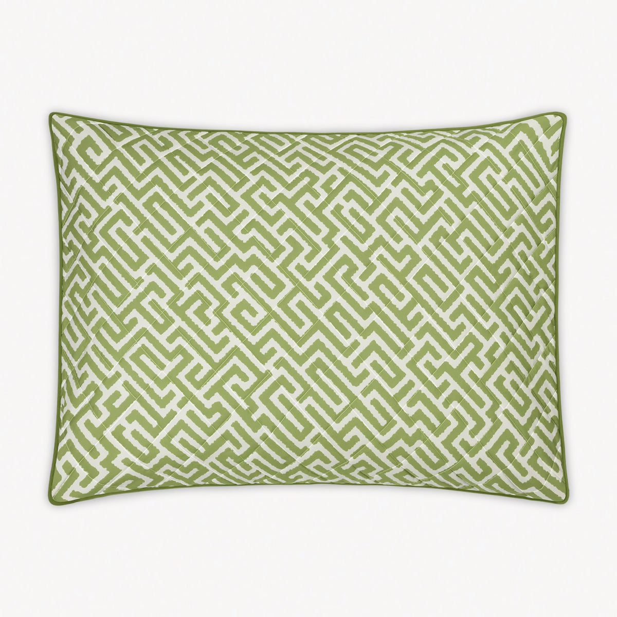 Quilted Sham of Matouk Schumacher Gabriel Bedding in Grass