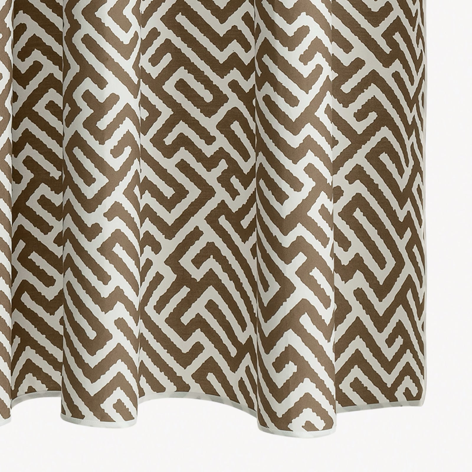 Matouk Schumacher Gabriel Shower Curtain in Mocha color