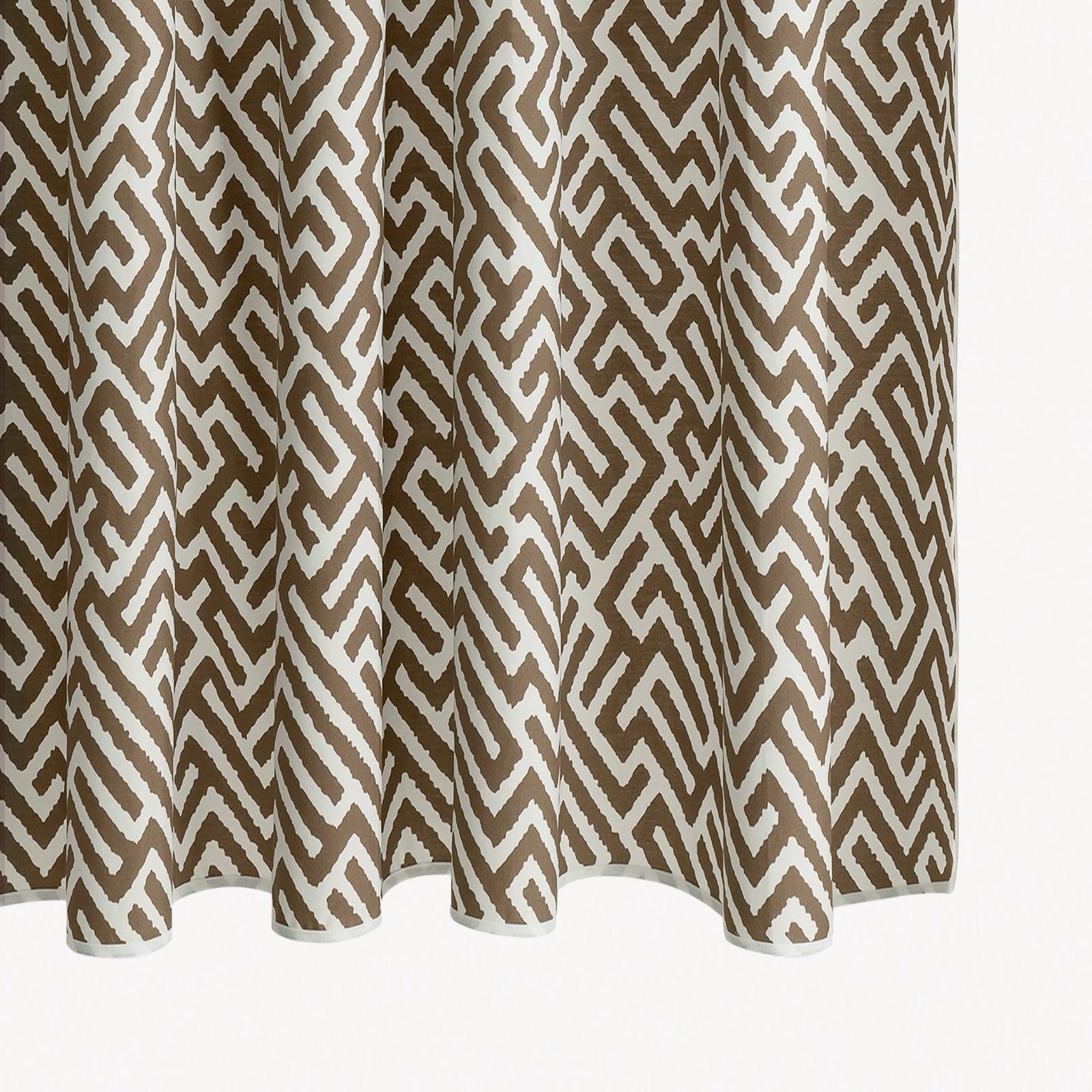 Matouk Schumacher Gabriel Shower Curtain in Mocha color