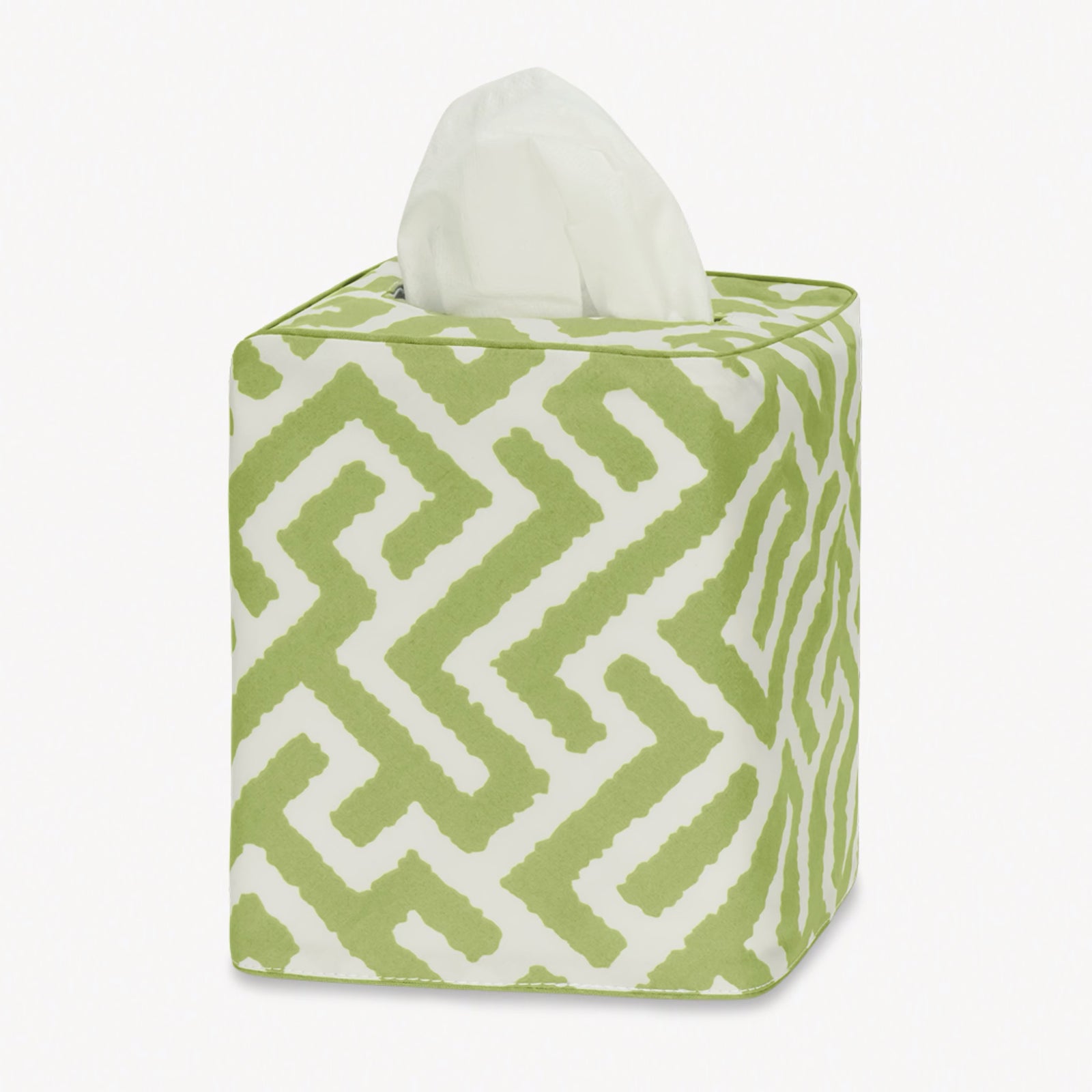 Matouk Schumacher Gabriel Tissue Box Cover in Grass color