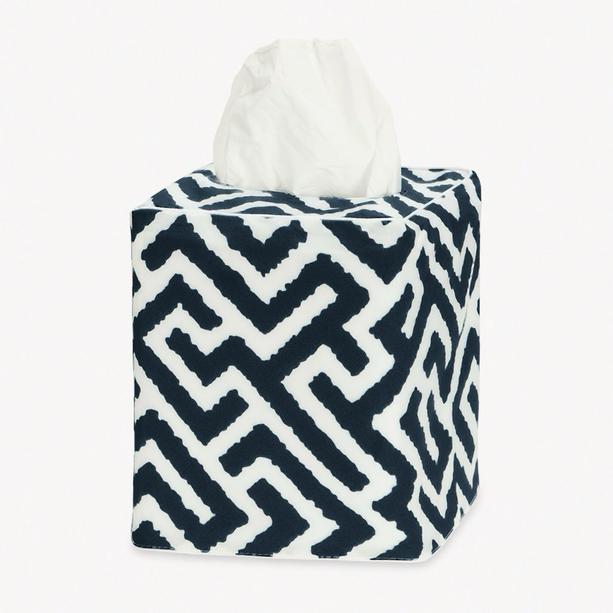 Matouk Schumacher Gabriel Tissue Box Cover in Indigo color
