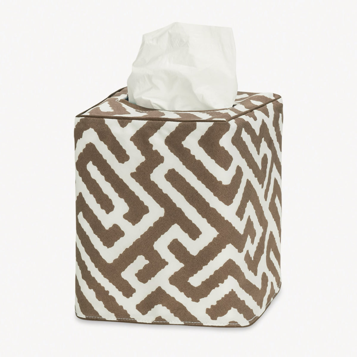 Matouk Schumacher Gabriel Tissue Box Cover in Mocha color