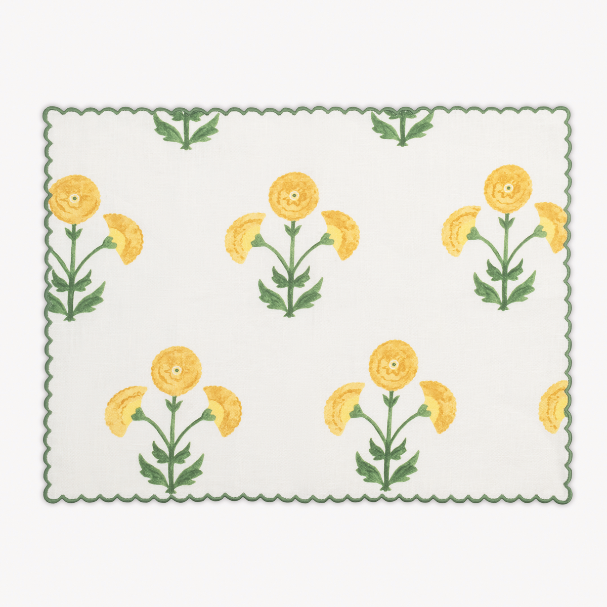 Placemat of Matouk Schumacher Gisele Table Linens in Marigold