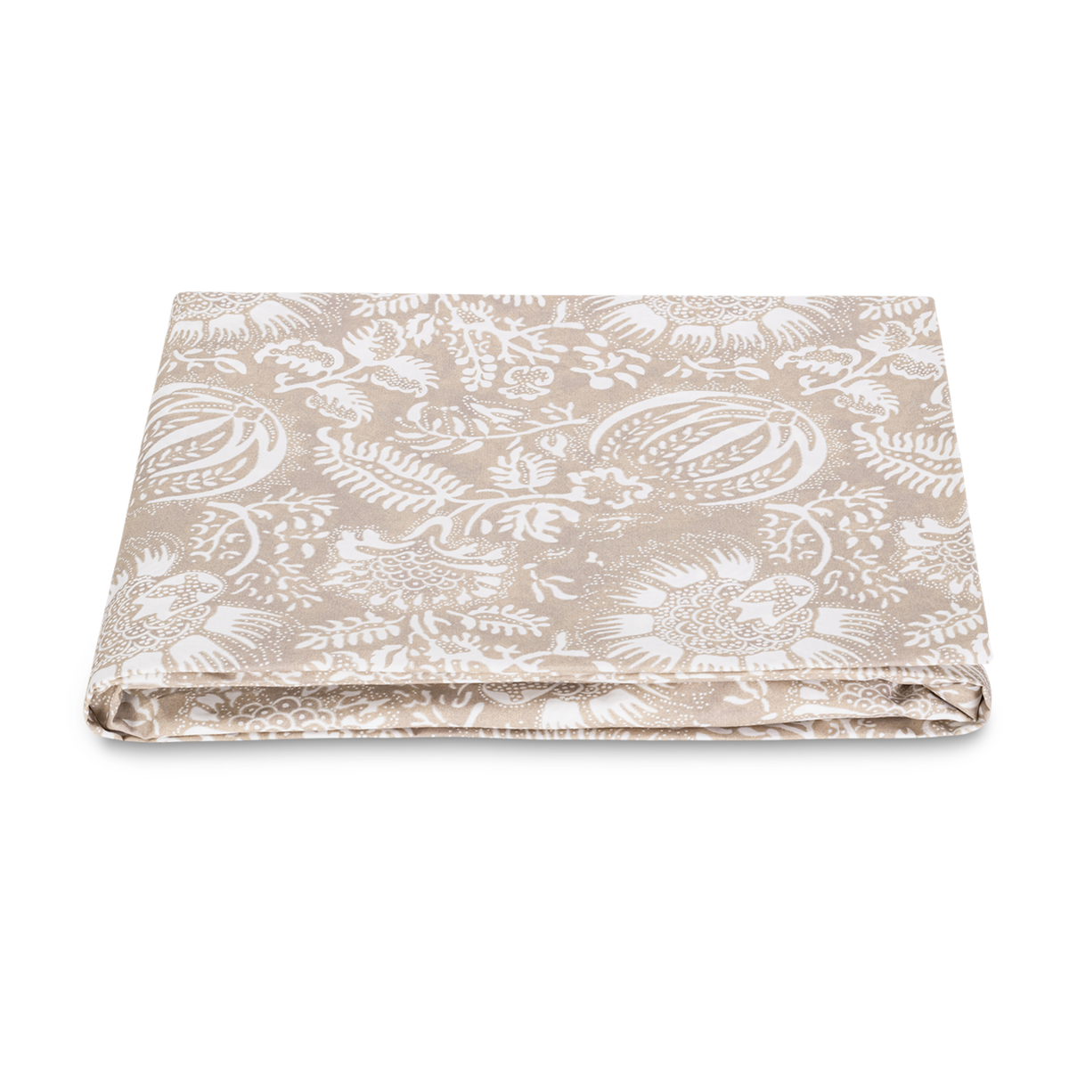 Folded Fitted Sheet of Matouk Granada Bedding in Dune Color