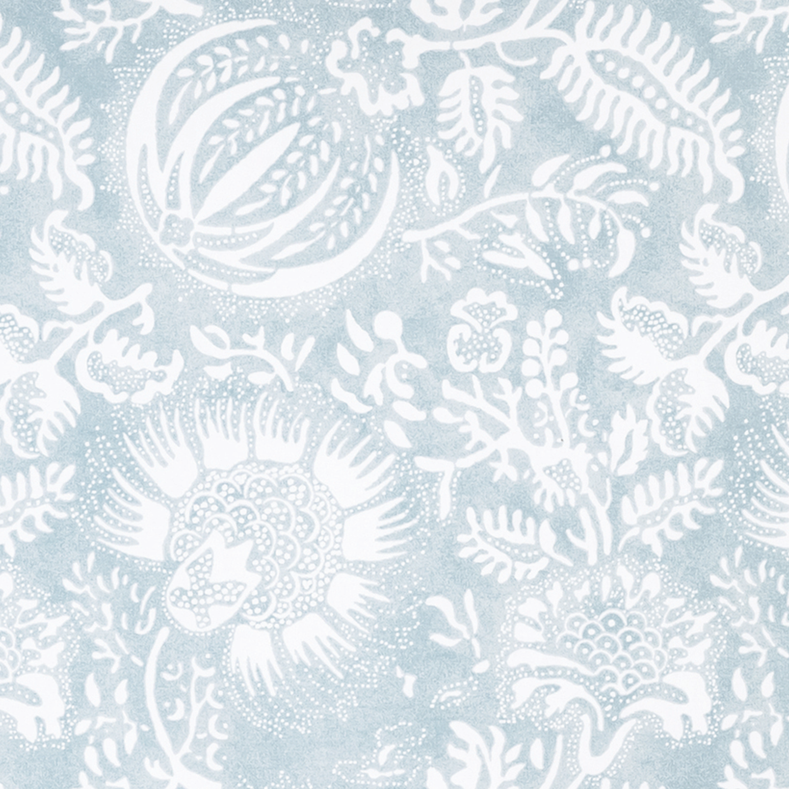 Full Bed Dressed in Matouk Granada Bedding in Hazy Blue Color