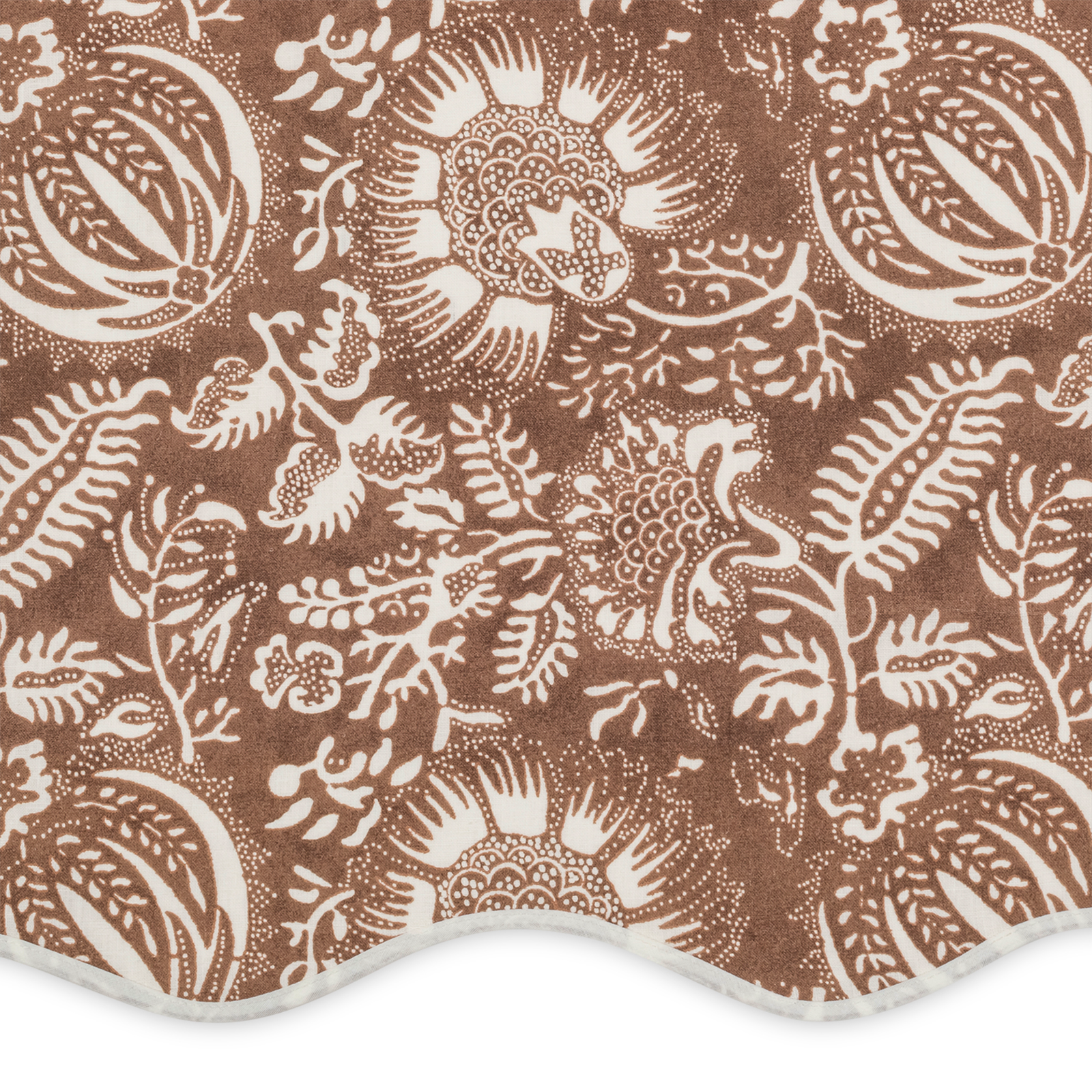 Matouk Schumacher Granada Linen Shower Curtain in Chestnut