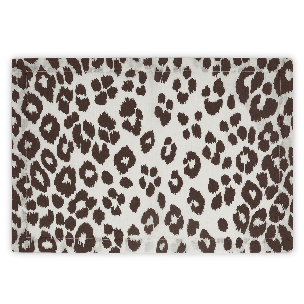 Silo Image of Matouk Schumacher Iconic Leopard Placemat in Color Cinder