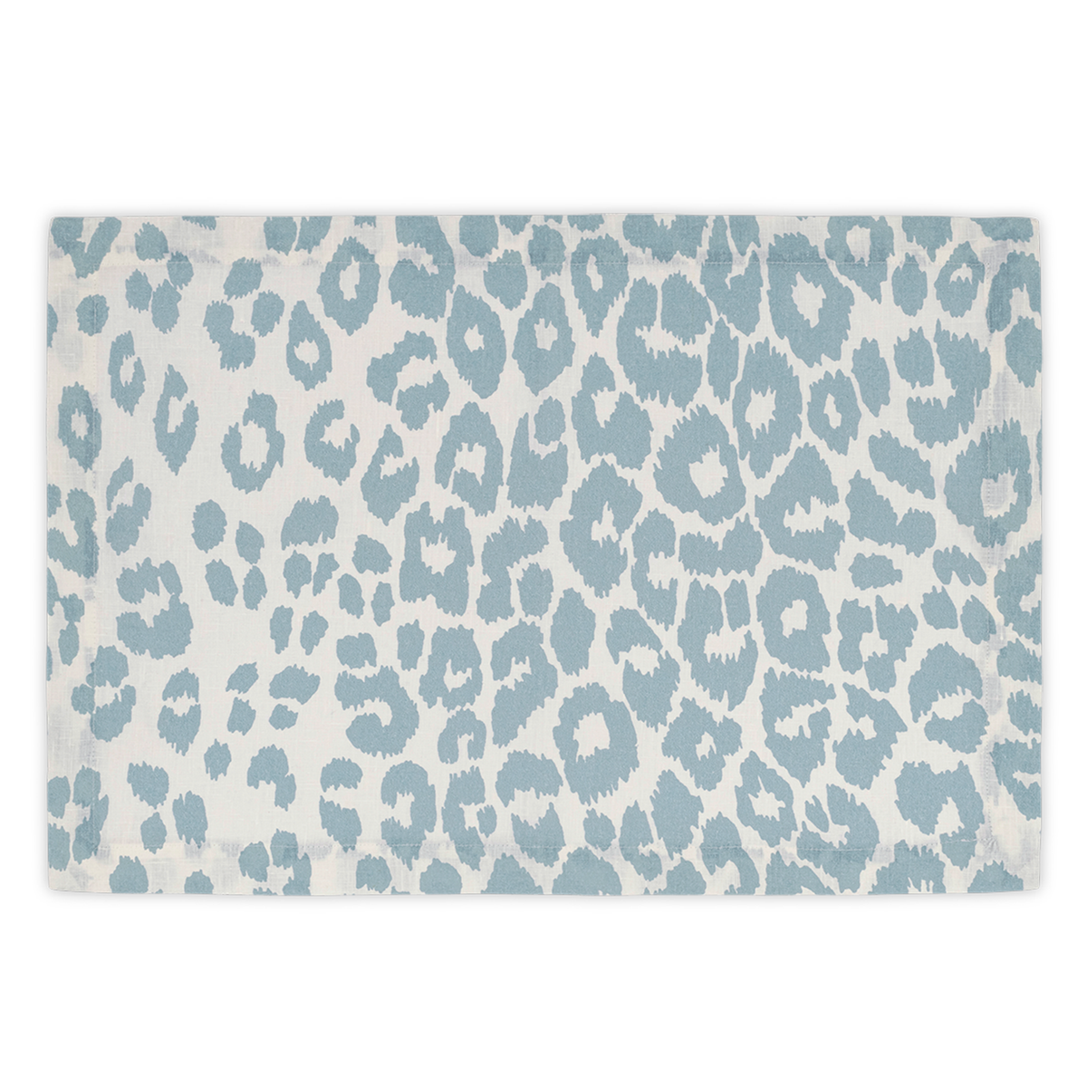 Silo Image of Matouk Schumacher Iconic Leopard Placemat in Color Sky