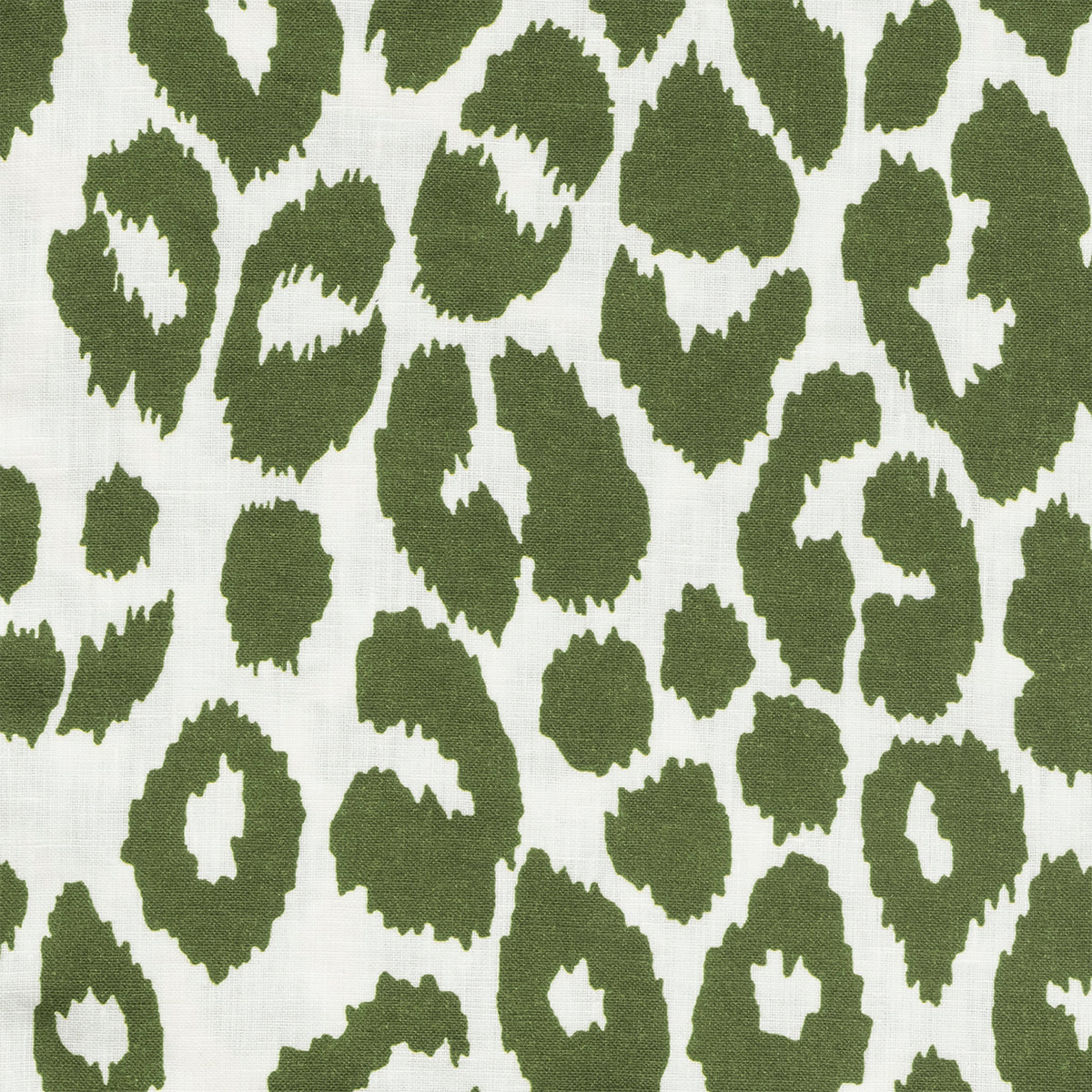 Swatch Sample of Matouk Schumacher Iconic Leopard Table Linens in Color Green
