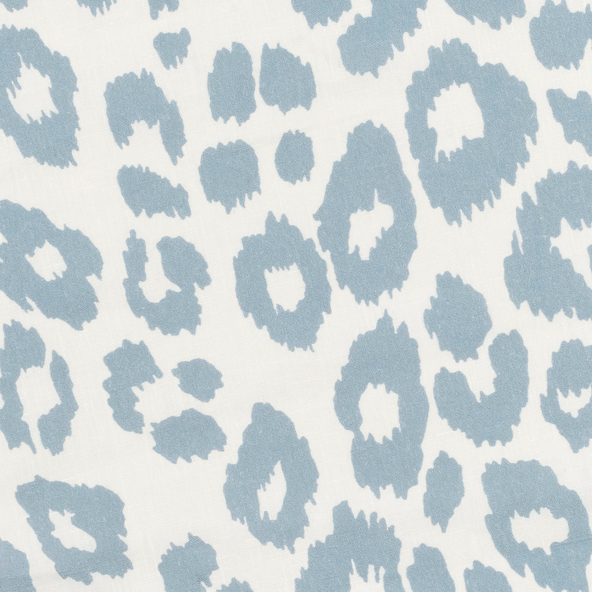 Swatch Sample of Matouk Schumacher Iconic Leopard Table Linens in Color Sky