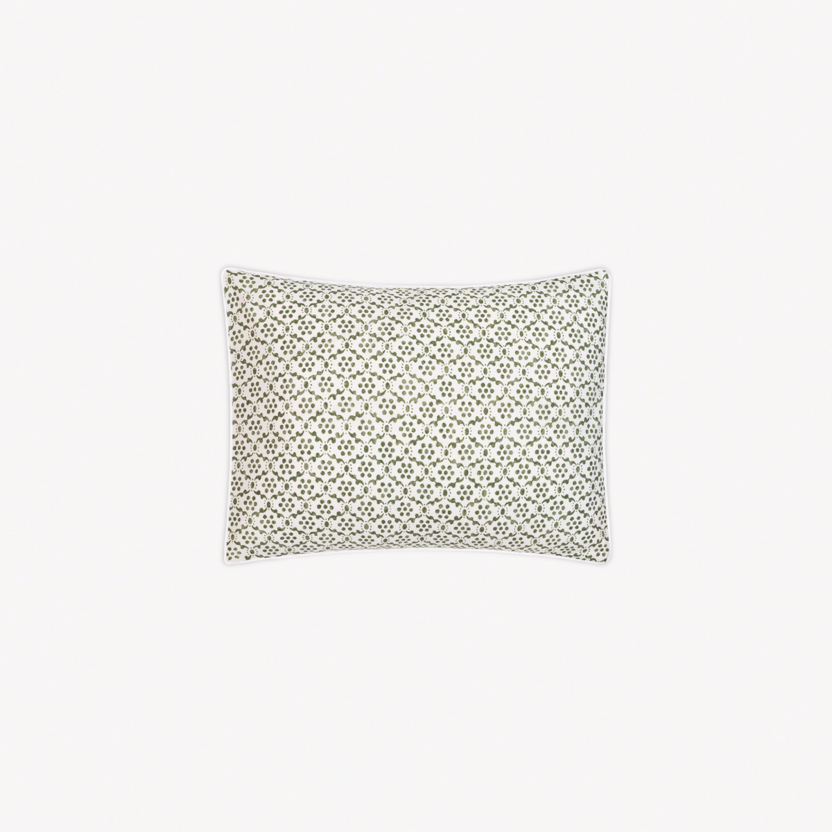 Boudoir Sham Silo of Matouk Schumacher Laksha Bedding in Moss color
