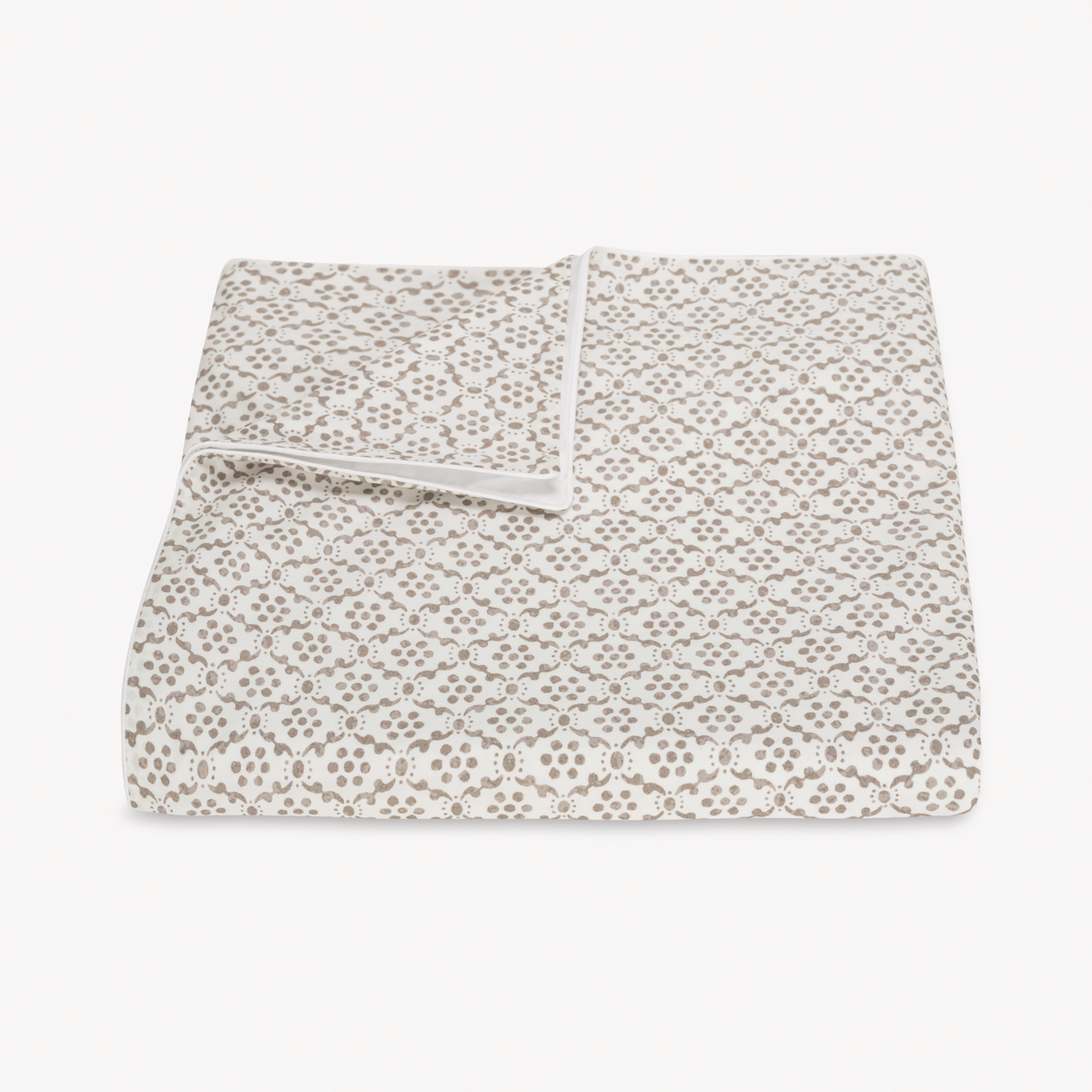 Folded Duvet Cover of Matouk Schumacher Laksha Bedding in Oak color