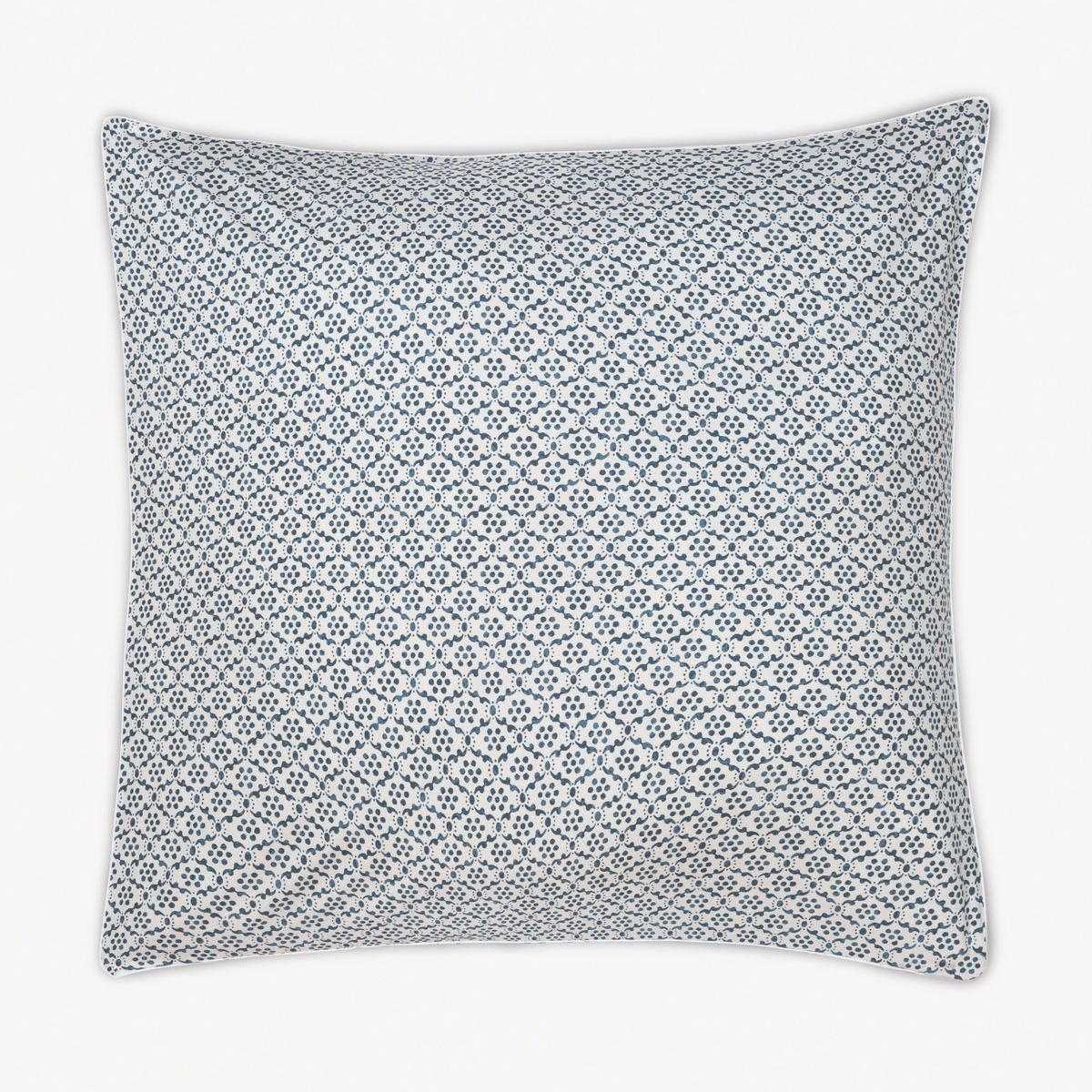 Euro Silo of Matouk Schumacher Laksha Bedding in Indigo color