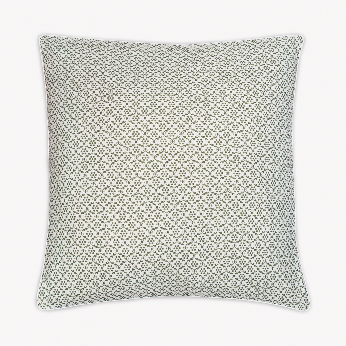 Euro Silo of Matouk Schumacher Laksha Bedding in Moss color