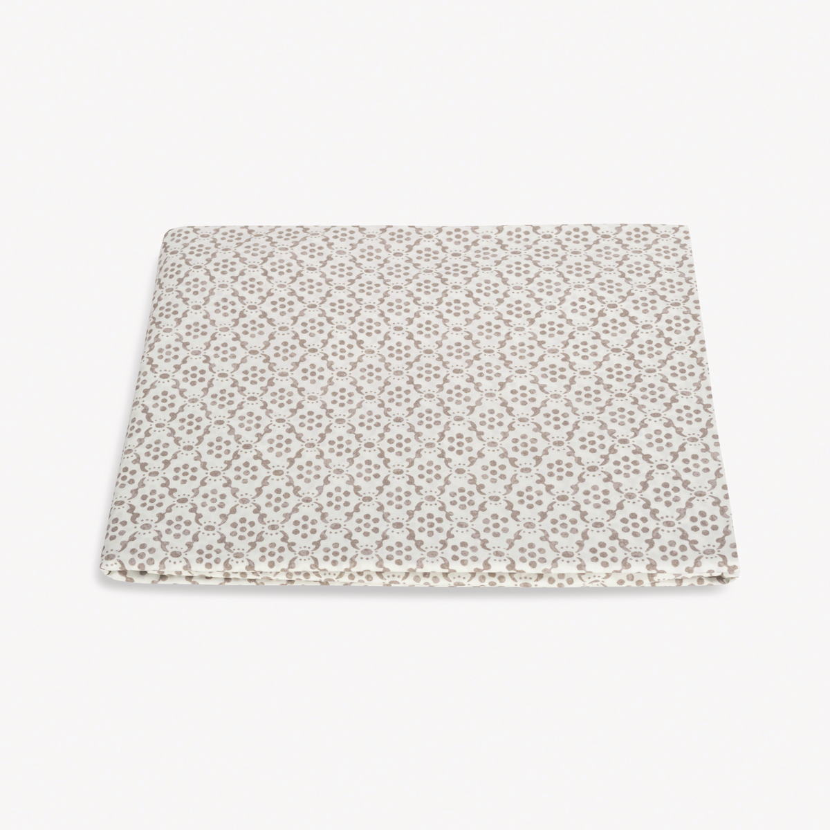 Folded Fitted Sheet of Matouk Schumacher Laksha Bedding in Oak color