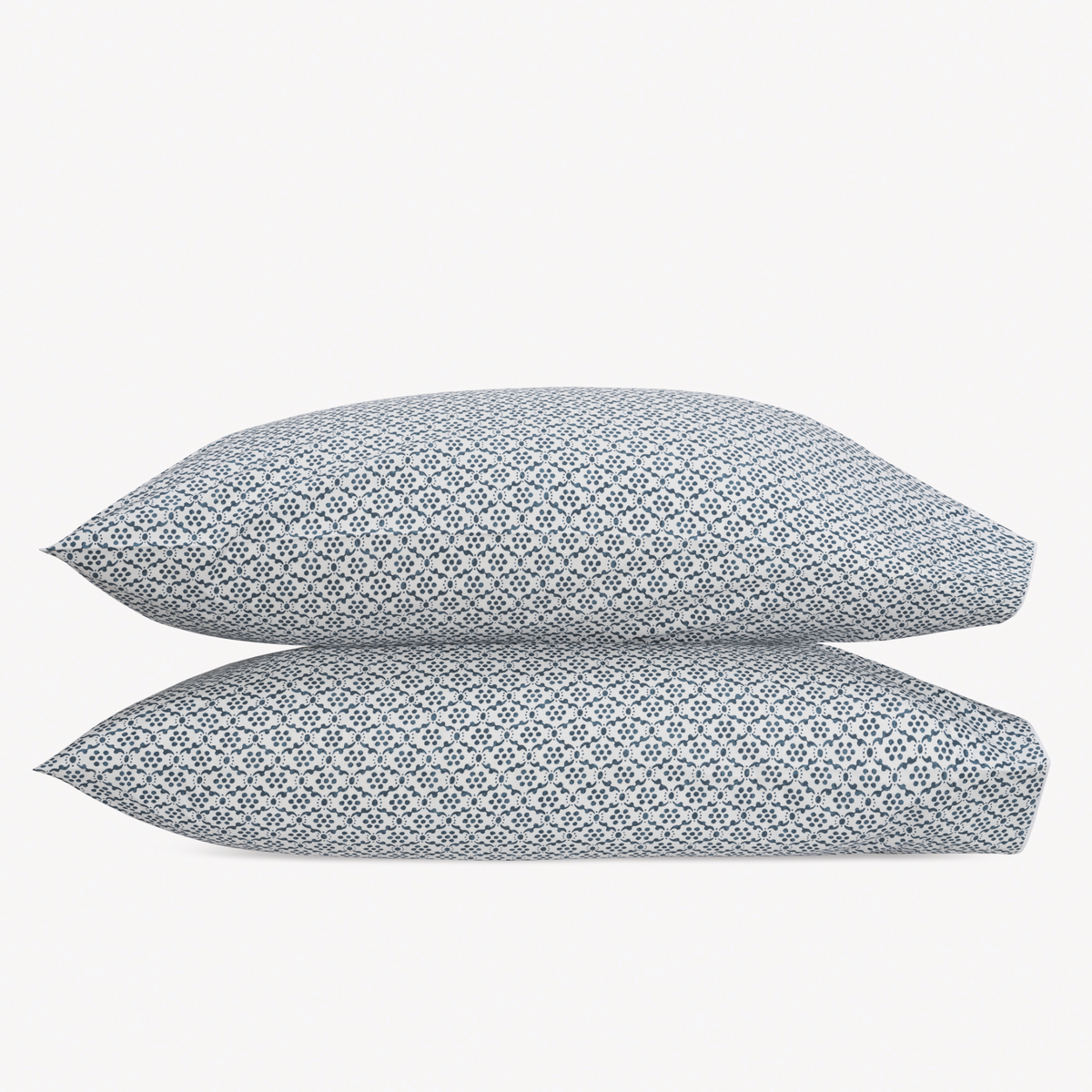 Pillowcases of Matouk Schumacher Laksha Bedding in Indigo color