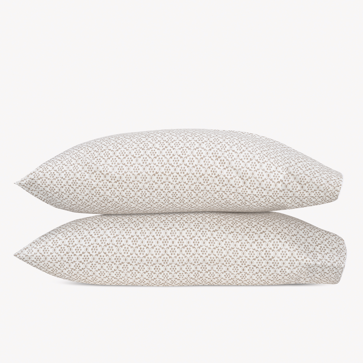 Pillowcases of Matouk Schumacher Laksha Bedding in Oak color
