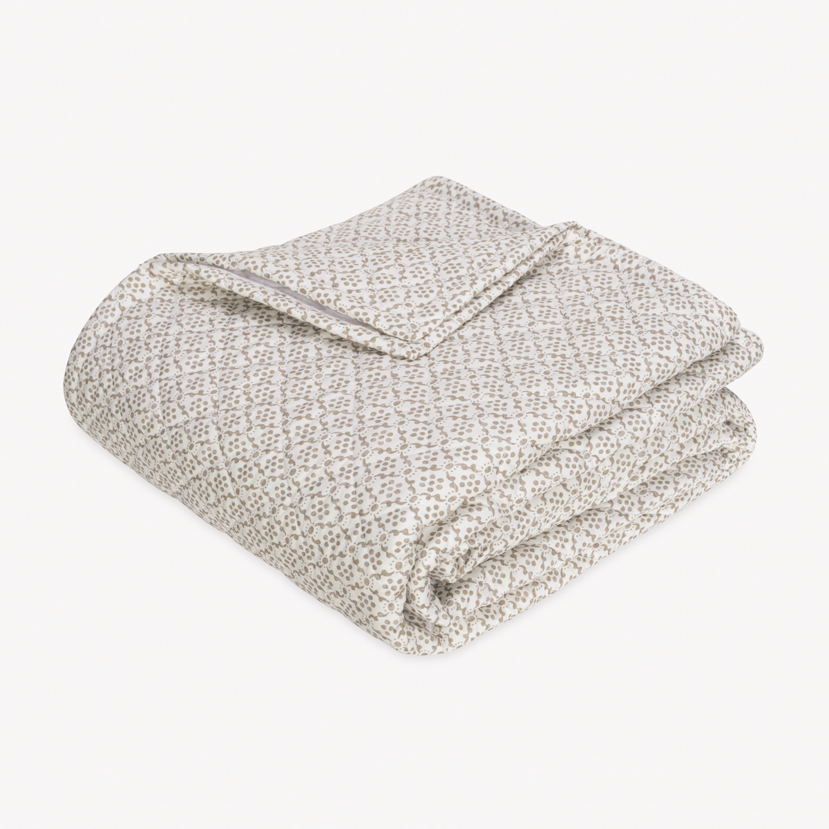 Folded Quilt Coverlet of Matouk Schumacher Laksha Bedding in Oak color