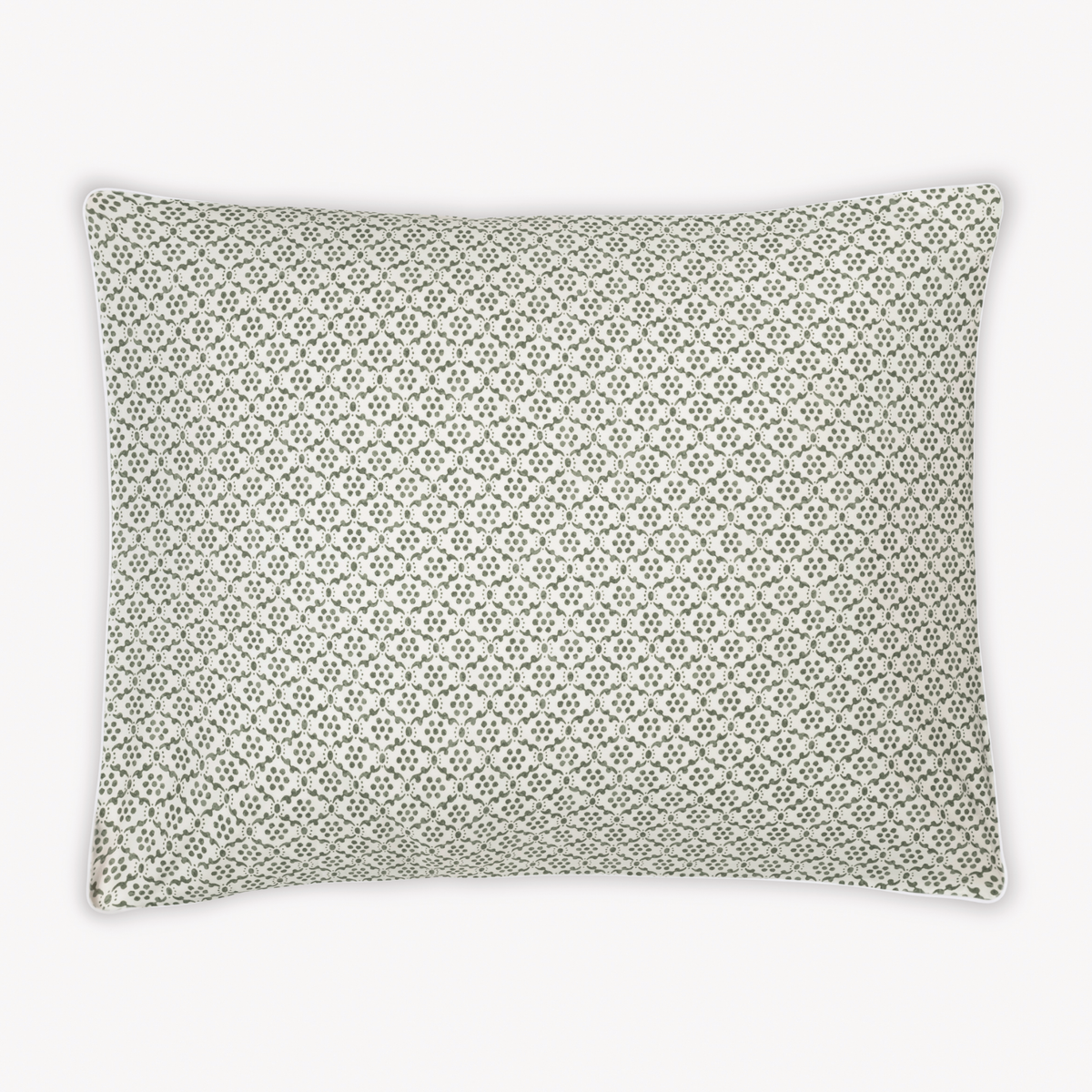 Sham Silo of Matouk Schumacher Laksha Bedding in Moss color