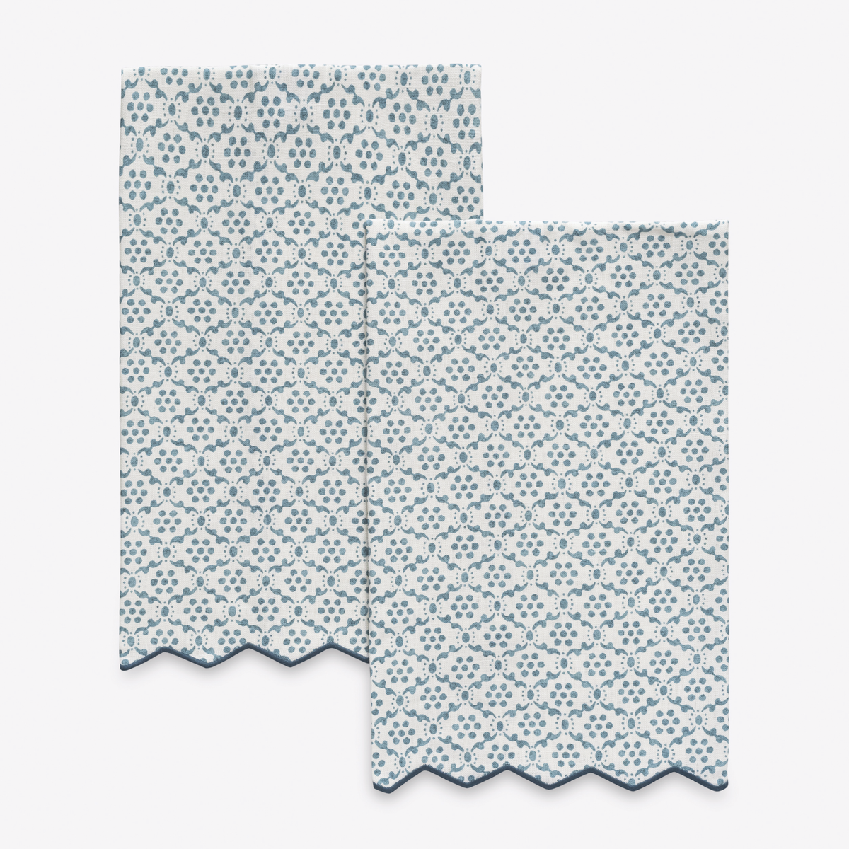 Matouk Schumacher Laksha Guest Towels in Lapis color