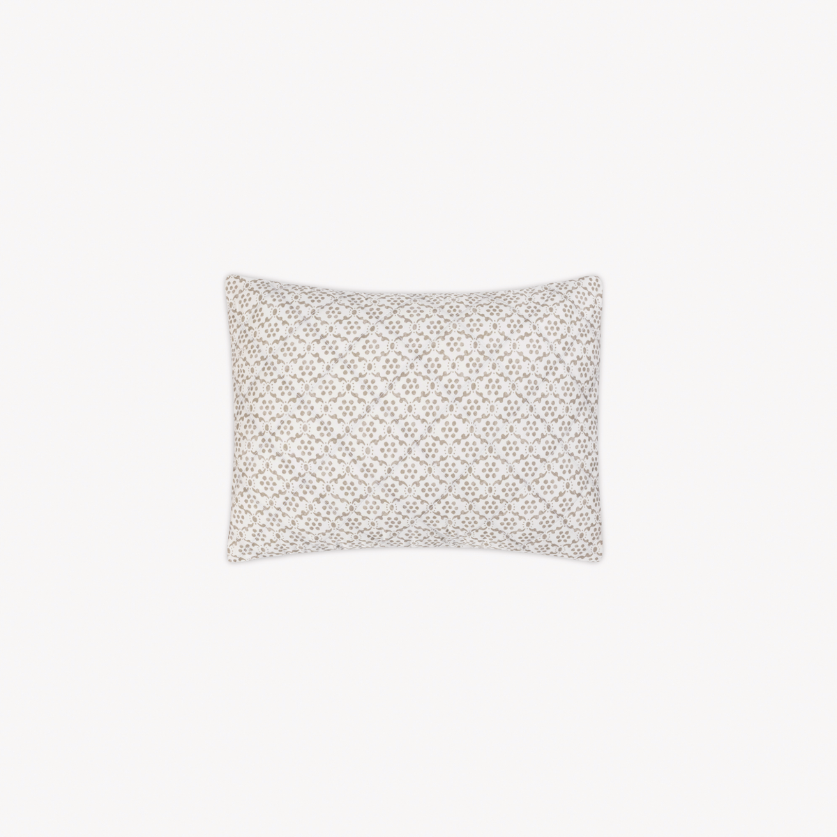 Quilted Boudoir Sham of Matouk Schumacher Laksha Bedding in Oak color