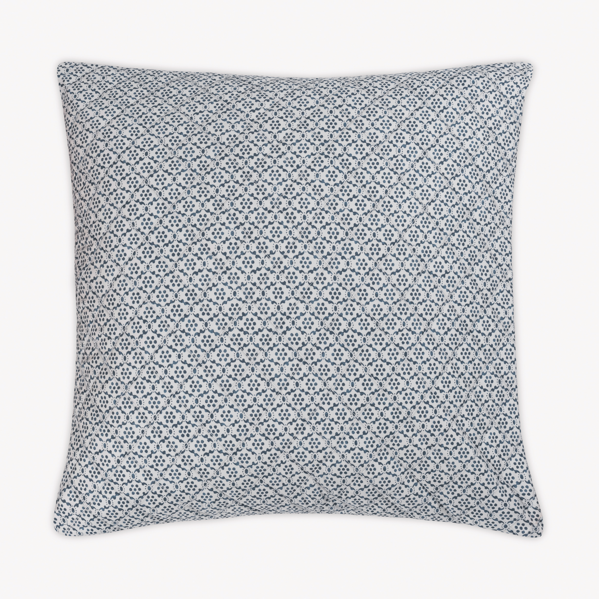 Quilted Euro Sham of Matouk Schumacher Laksha Bedding in Indigo color