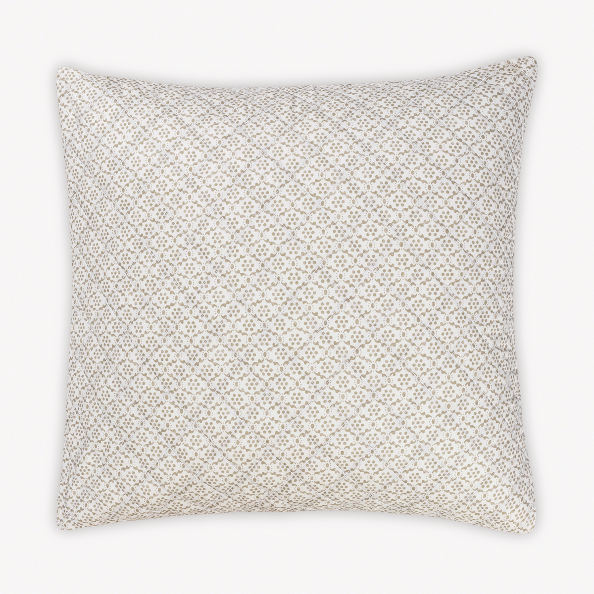 Quilted Euro Sham of Matouk Schumacher Laksha Bedding in Oak color