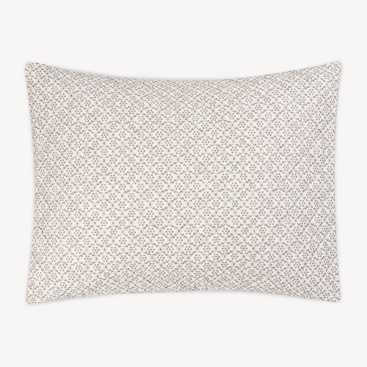Quilted Sham Silo of Matouk Schumacher Laksha Bedding in Oak color