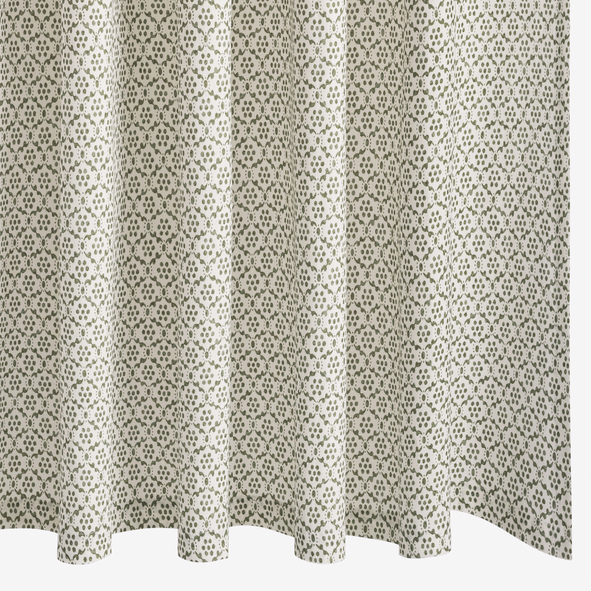 Matouk Schumacher Laksha Shower Curtains in Clover color