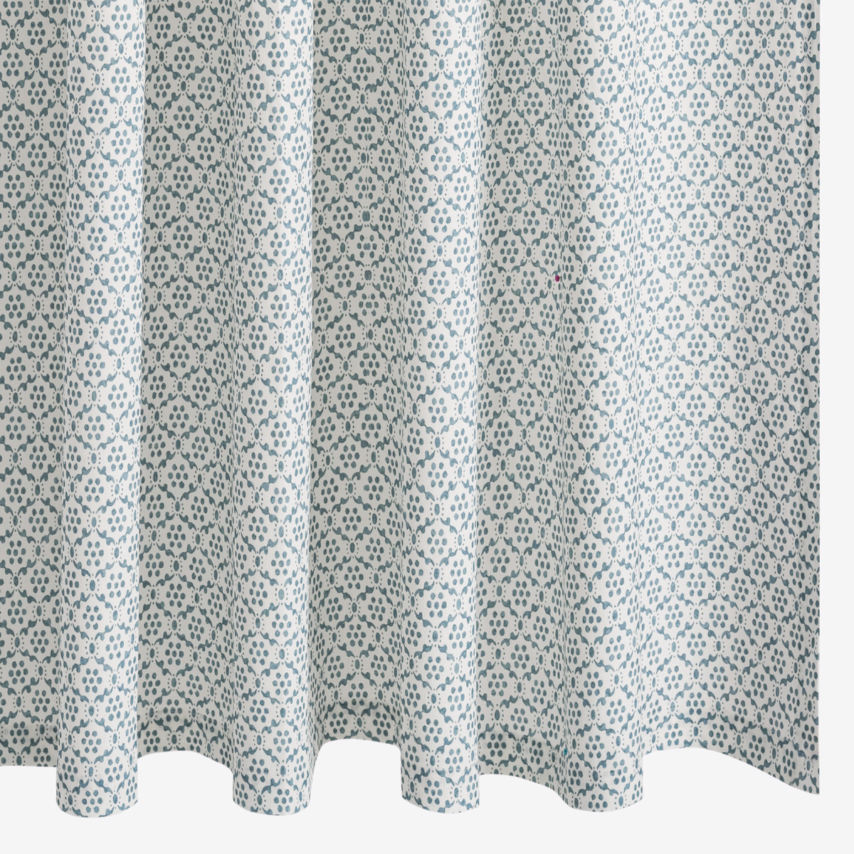 Matouk Schumacher Laksha Shower Curtains in Lapis color