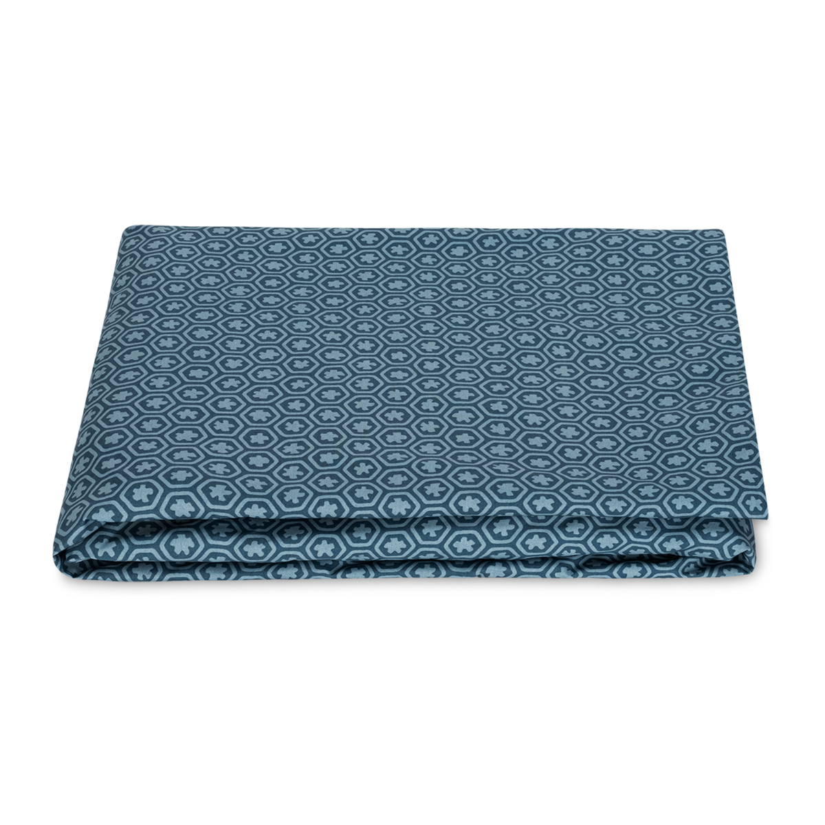 Fitted Sheet of Prussian Blue Matouk Schumacher Levi Bedding