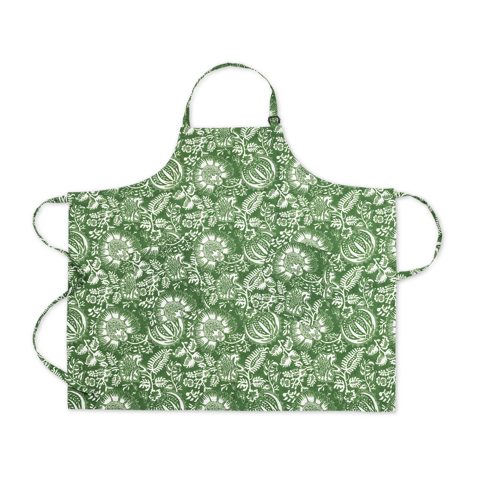 Matouk Schumacher Linen Apron in Granada Palm Pattern