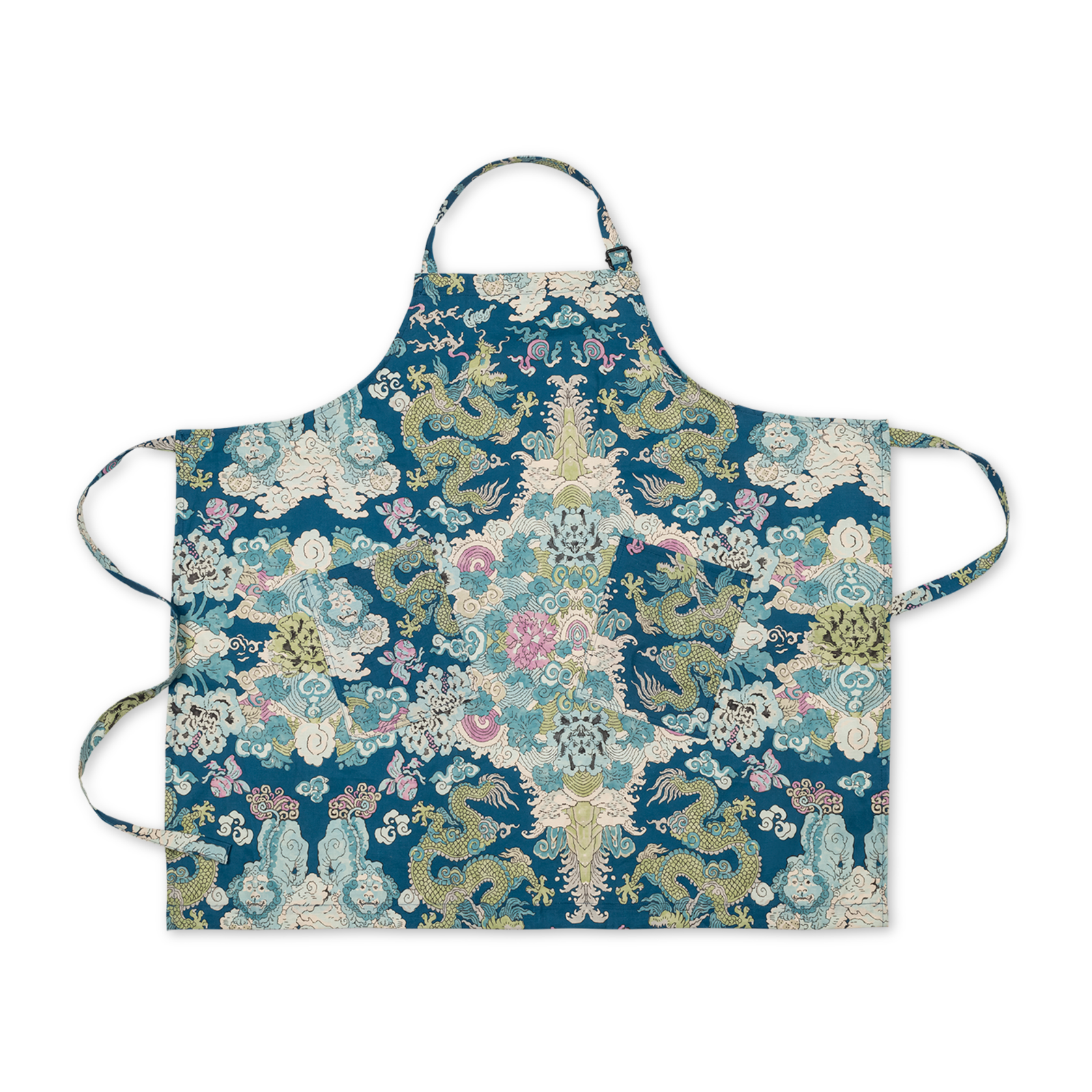 Matouk Schumacher Linen Apron in Magic Mountain Aquarius