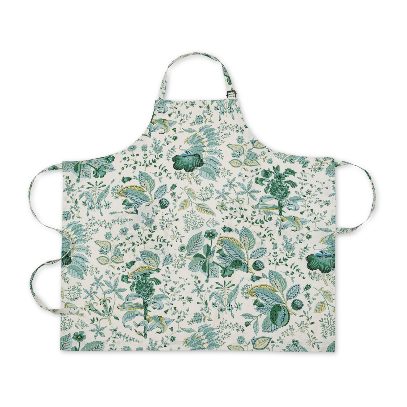 Matouk Schumacher Linen Apron in Pomegranate Emerald