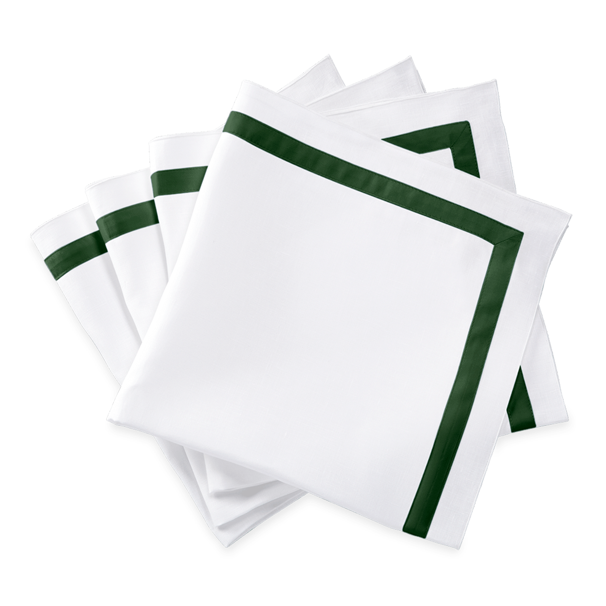 Dinner Napkins of Matouk Schumacher Lowell Table Linens in Color Green