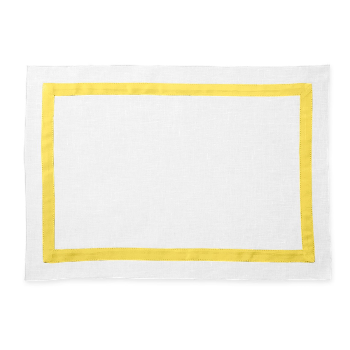 Placemat of Matouk Schumacher Lowell Table Linens in Color Canary