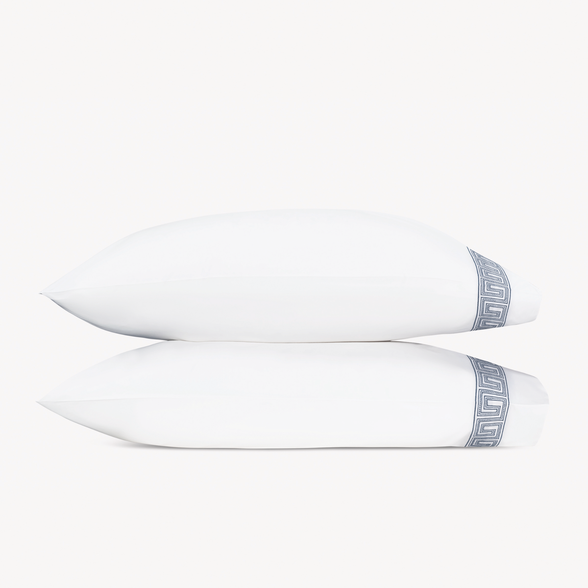 Pair of Pillowcases of Matouk Schumacher Ophelia Bedding in Indigo