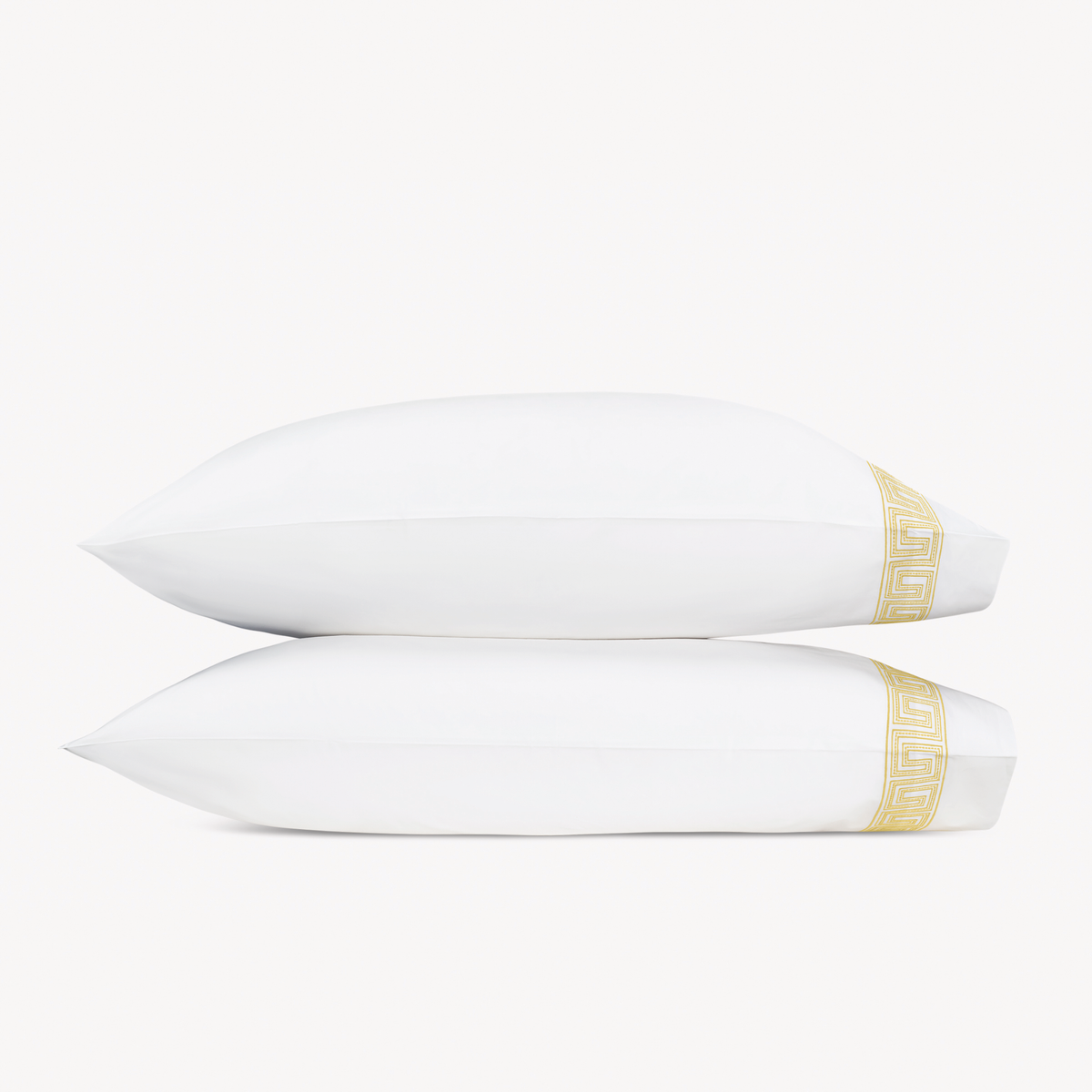 Pair of Pillowcases of Matouk Schumacher Ophelia Bedding in Lemon