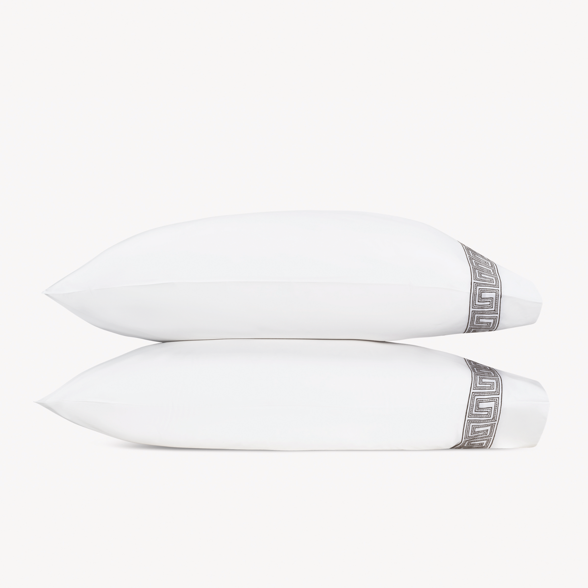 Pair of Pillowcases of Matouk Schumacher Ophelia Bedding in Mocha