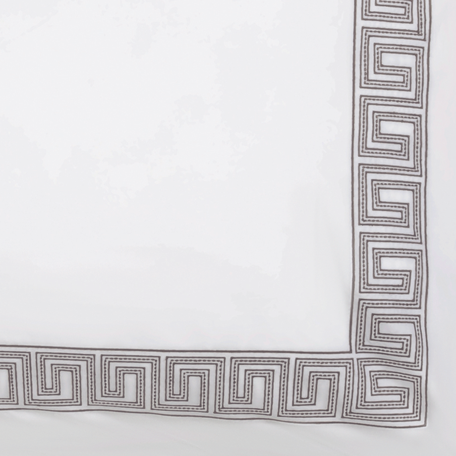 Bed in Matouk Schumacher Ophelia Bedding with Mocha Swatch