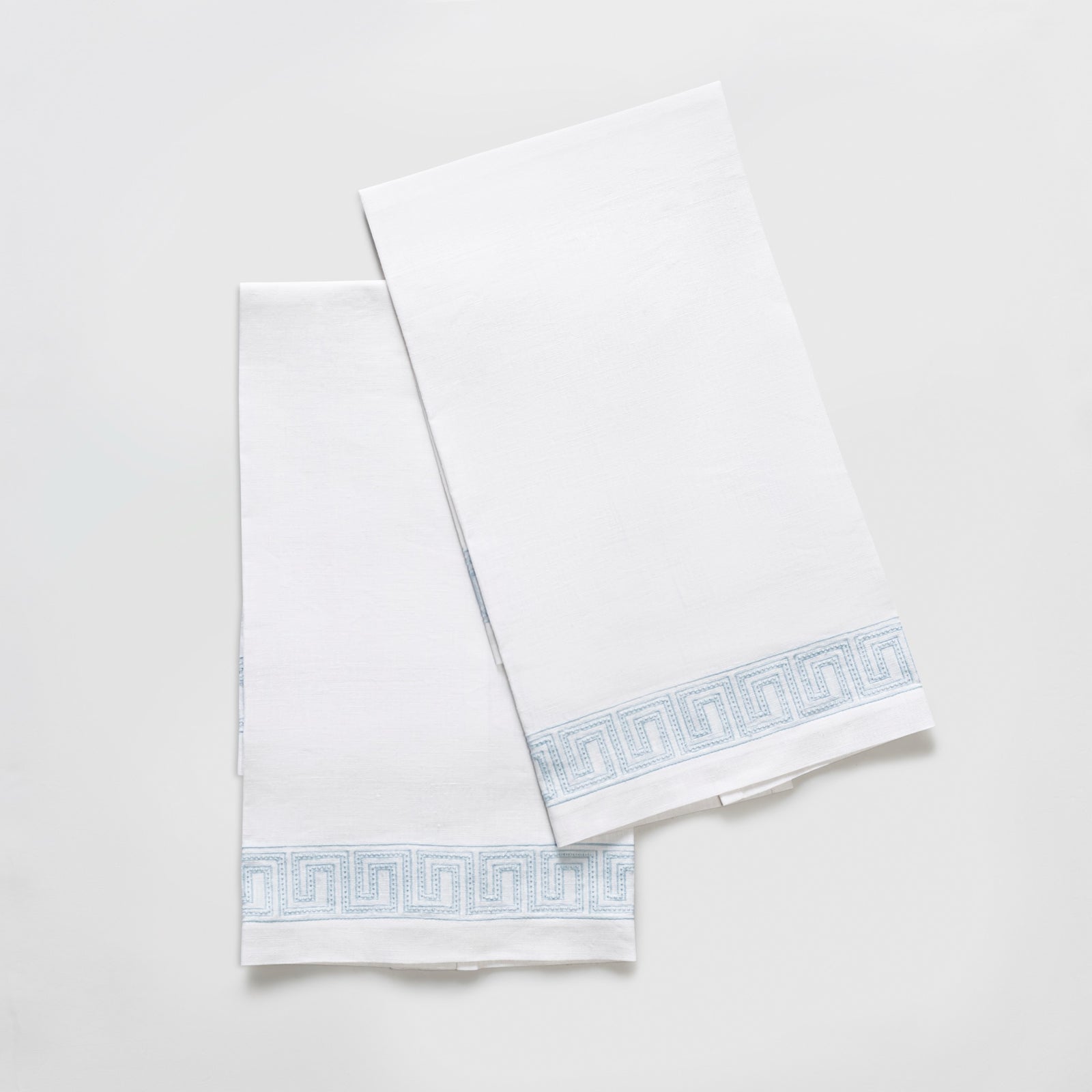 Matouk Schumacher Ophelia Guest Towels in Light Blue