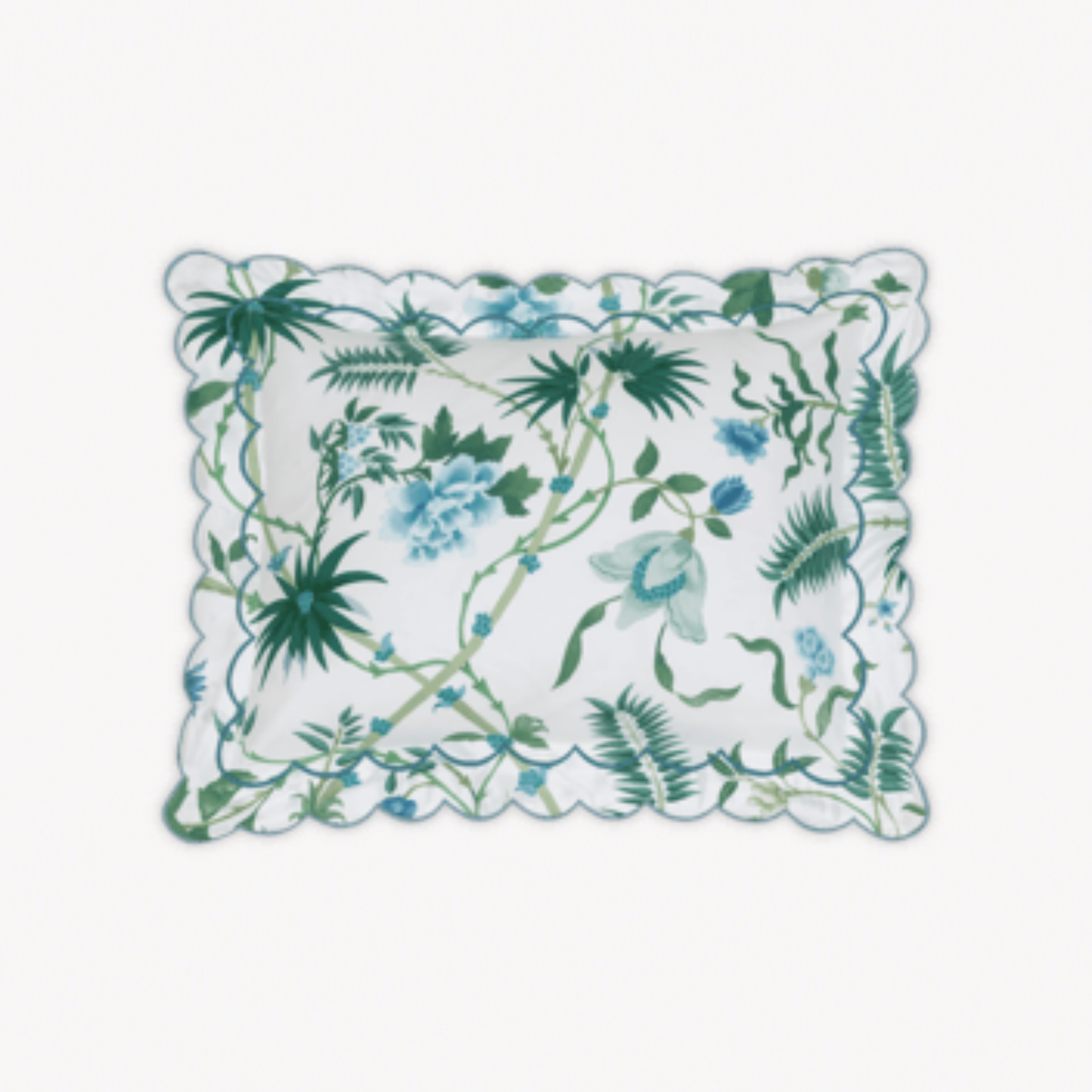 Boudoir Sham of Matouk Schumacher Palmyra Bedding in Emerald