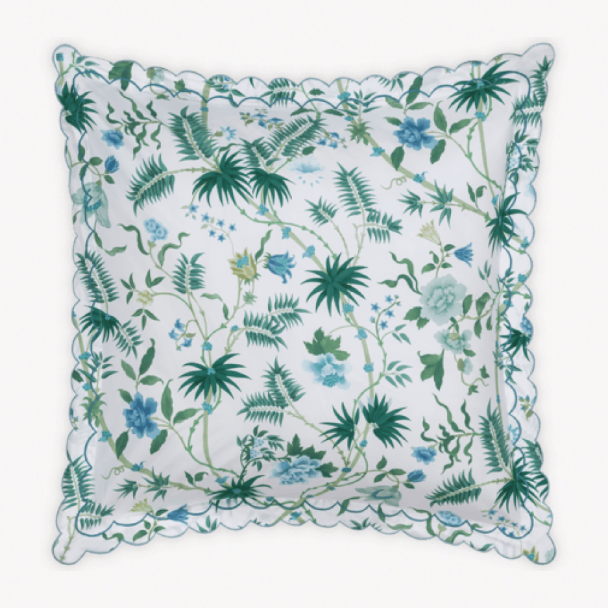 Matouk Schumacher Palmyra Bedding Emerald with Stella in Green