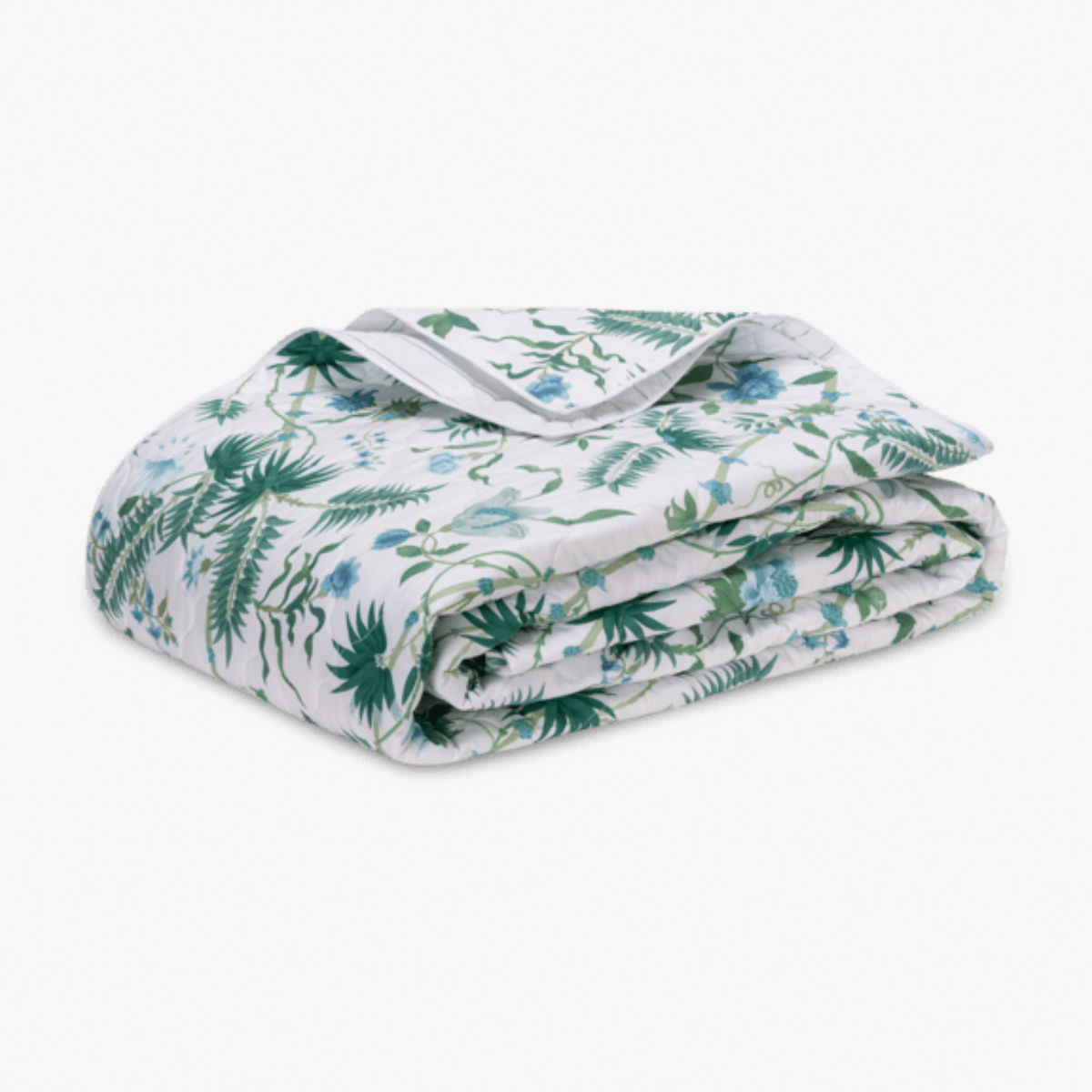 Quilted Coverlet of Matouk Schumacher Palmyra Bedding in Emerald