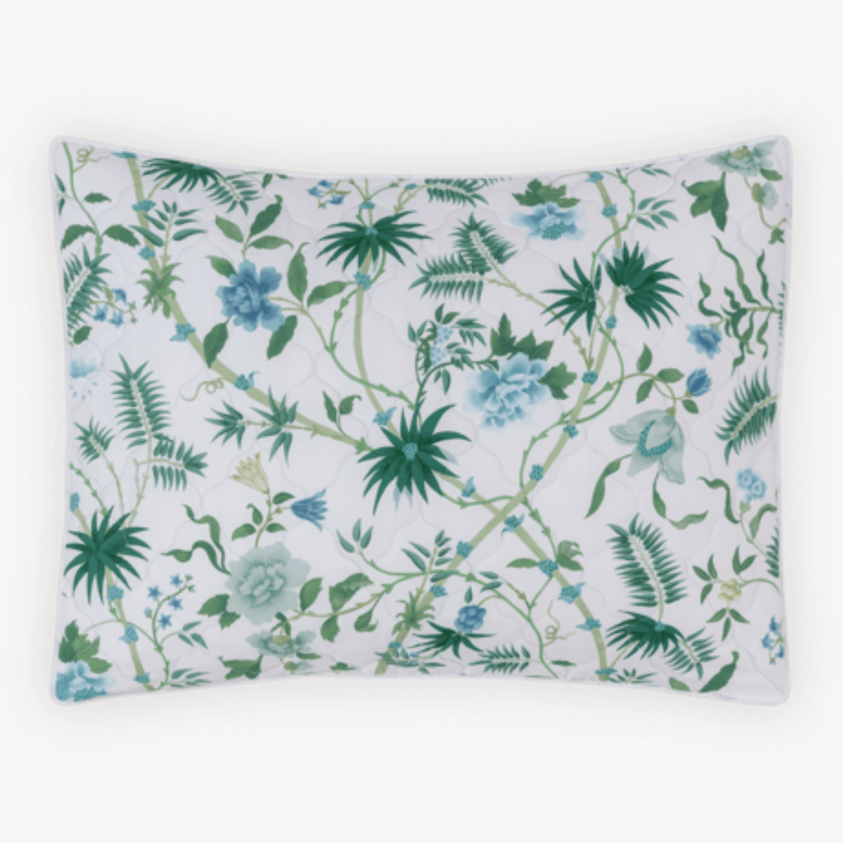 Quilted Sham of Matouk Schumacher Palmyra Bedding in Emerald